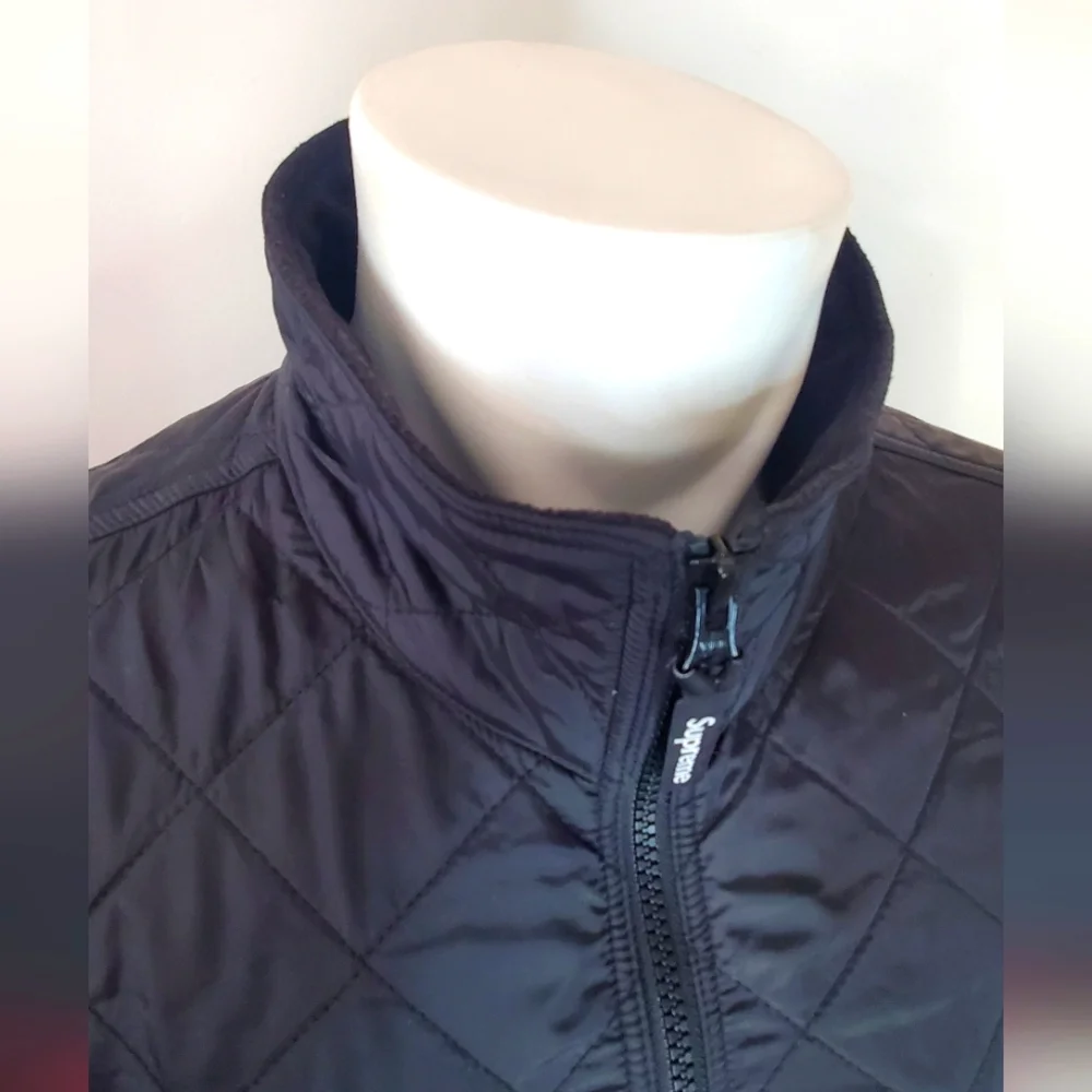 🔥HostPick🔥SUPREME Men's size M Micro down half zip pullover black jacket - Picture 8 of 15